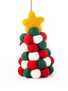Christmas Ornament: Felted Tree Christmas Decoration