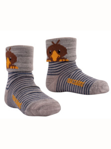 Kiwi Stripe Merino Socks 0-2 years