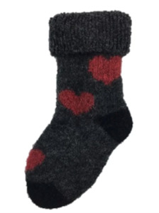 Heart Possum Merino Socks  0 - 4 years