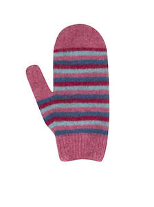 Childrenswear: Kids Striped Possum Merino Mittens