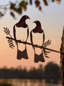 Fathers Day: Pair of Kereru Metalbirds Extra Large