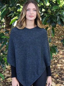 Possum And Merino Knitwear: Plain Poncho by Lothlorian