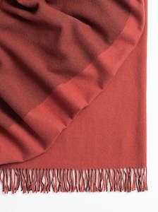 Fiord Throw in Rhubarb