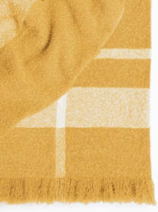 Sale Blankets: Grange Throw in Honey by Weave
