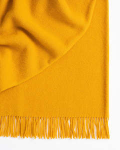 Sale Blankets: Nevis Lambswool Throw in Saffron