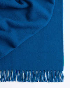 Nevis Lambswool Throw in Petrol