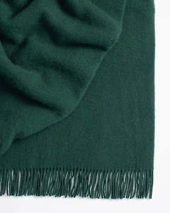 Sale Blankets: Nevis Lambswool Throw in Forest