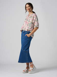 Skirts: Moto Denim Skirt - Last One Sz 12
