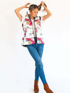 African Protea Puffer Vest