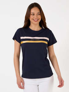 Navy Icon Stripe T Shirt