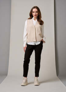 Pippa Vest in Bone