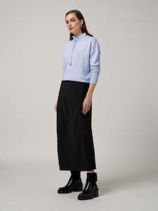 Everyday Drawstring Sweater in Sky Blue
