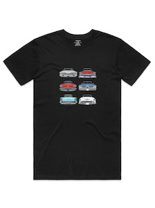 Mens Gift: USA Classic Car Grills Men's T-Shirt in Black