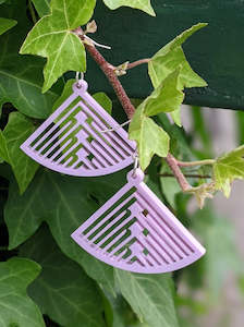 Fantail Earrings in Lilac