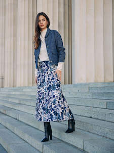 Loobies Story: Harper Jacket in Denim Houndstooth