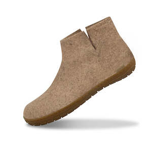 Glerups Felted NZ Wool Boot with Natural Rubber Sole - Sand
