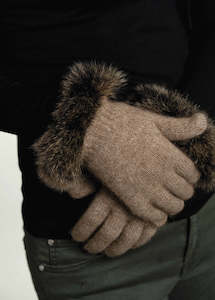 Possum Merino Accessories: Possum Fur Trim Possum Merino Gloves