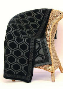 Possum Merino Geometric Throw