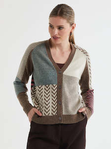 Textured Cardi in Bark