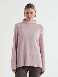 Ls And Co: Two-Tone Rollneck in Lilac