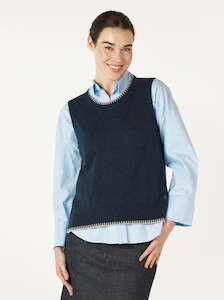 Zacket And Plover: Essential Two Tone Vest in Denim