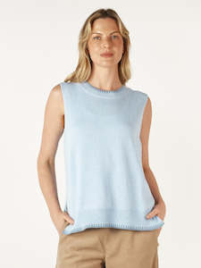 Essential Two Tone Vest in Sky