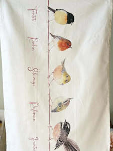 Tea Towel: Birds On A Wire Cotton Tea Towel