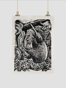 Kiwi Tea Towel by E Mervyn Taylor