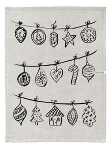 Festive Trim Tea Towel