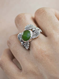 Nick Von K: Pounamu Owl Guardian Ring
