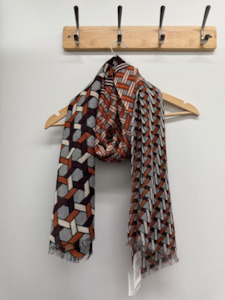 Fashion Accessories: Nice Things Basket Print Scarf