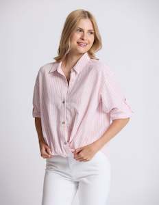 On Repeat Blouse in Rose Stripe