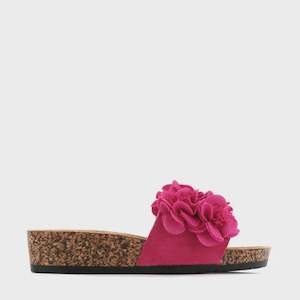 Shoes: Corsage Slide in Fuchsia