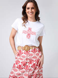 Classic Tee Strawberry Scoop in White