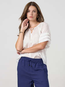 New Arrivals: Parallel Top in White