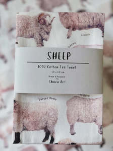 Tea Towel: NZ Sheep Breeds Tea Towel