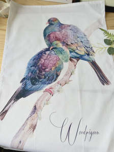 NZ Woodpigeon Tea Towel