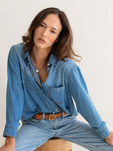 Hut Clothing: Denim Boyfriend Shirt