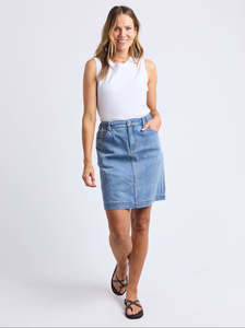 Bottoms: Birdie Denim Skirt