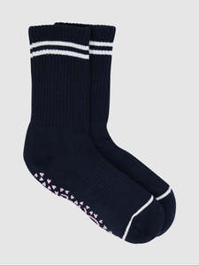 Elm: Ribbed College Sock - Navy
