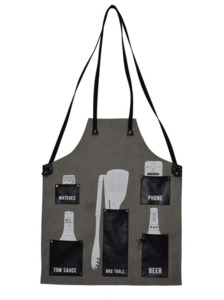 Mens Gift: BBQ Apron in Black