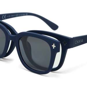 Reading Glasses: Giovanni Reading Glasses in Midnight Blue & Clip On Sun Mask