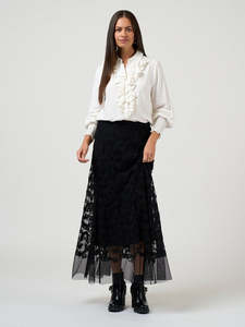 Bottoms: Filigree Skirt in Black