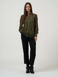 Shirts And Tops: Filigree Shirt in Olive