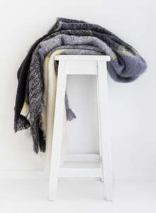 Windermere Designer Mohair Throw in Arctic