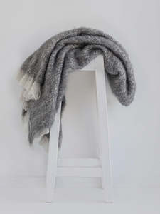 Masterweave: Windermere Alpaca Blanket in Granite