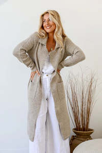 New Arrivals: Haven Longline Cardi in Oatmeal