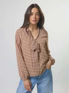 Stella And Gemma: Verity Blouse in Choco Hound