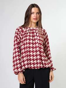 Stella And Gemma: Lou Blouse in Syrah Hounds