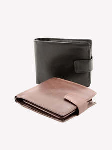 New Arrivals: 7296 Baron Mens Leather Card Wallet - Black
